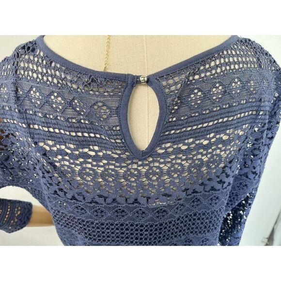 M & S Collection Womens Blue Lace Overlay Dress Size 10 US 14 UK Marks & Spencer - Picture 9 of 14